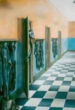 Wall painting of a school corridor (17 K)