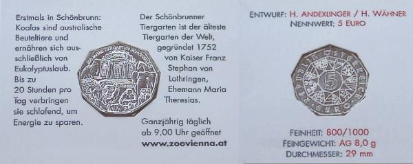 5 Euro Zoo Vienna
Trefwoorden: munt coin geld munten Euro Vienna Oostenrijk