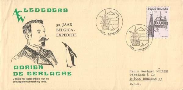 Belgica De Gerlache
90 jaar Belgica expeditie
Trefwoorden: stamp postzegel Belgica De Gerlache
